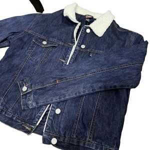 Buffalo David Bitton Denim Jacket with Sherpa Collar